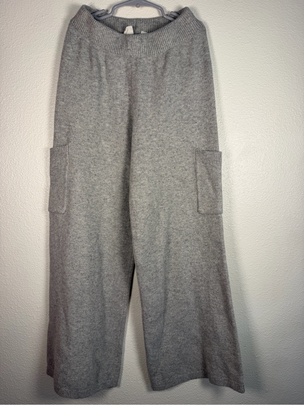 GAP Light Gray Knit Wide-Leg Pants